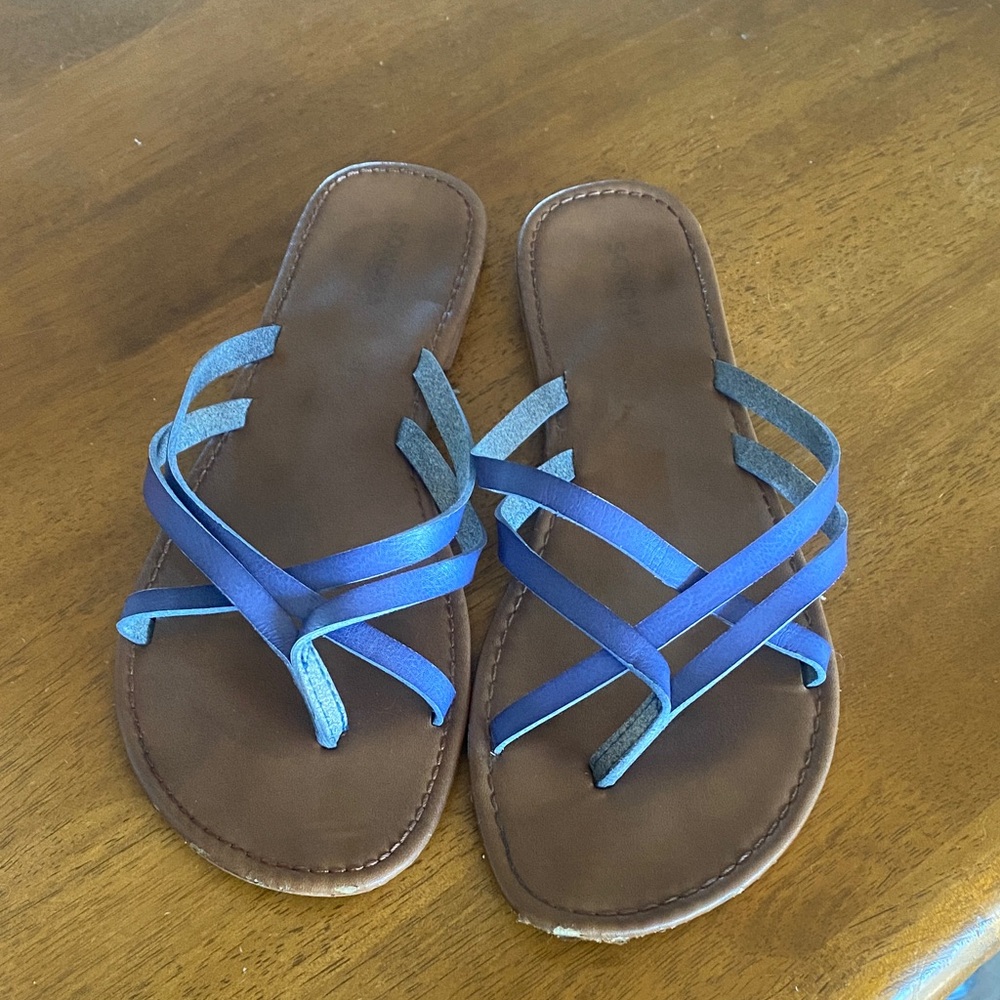 Sonoma Brown Sandals with Light Blue Straps